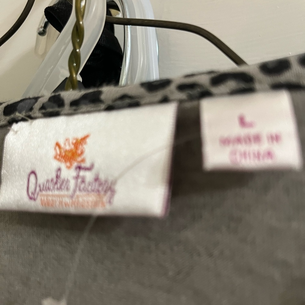 Charlie Jacket in Grey with Leopard Trim